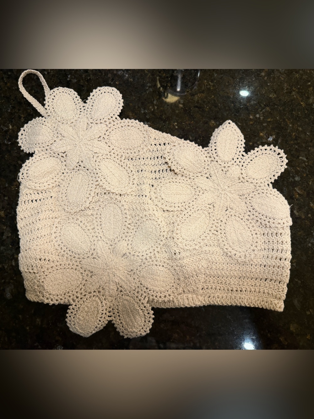 NWT Blithe by Anthropologie One Shoulder Crochet Crop Top Size S